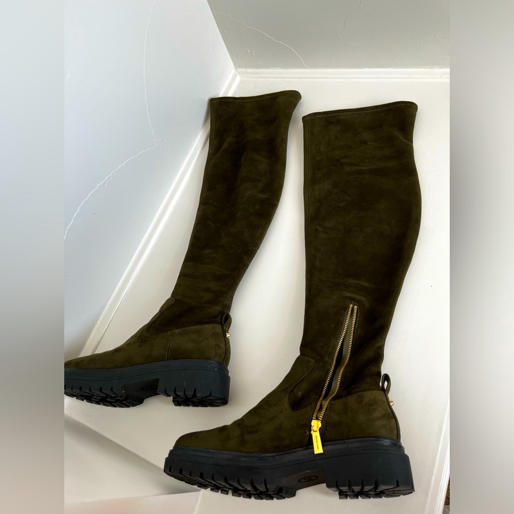 Olive Michael Kors Over-the-Knee Suede Boots